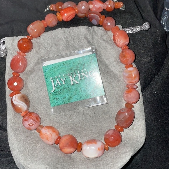20" Picante Agate Bead Necklace by Jay King - Picture 6 of 10